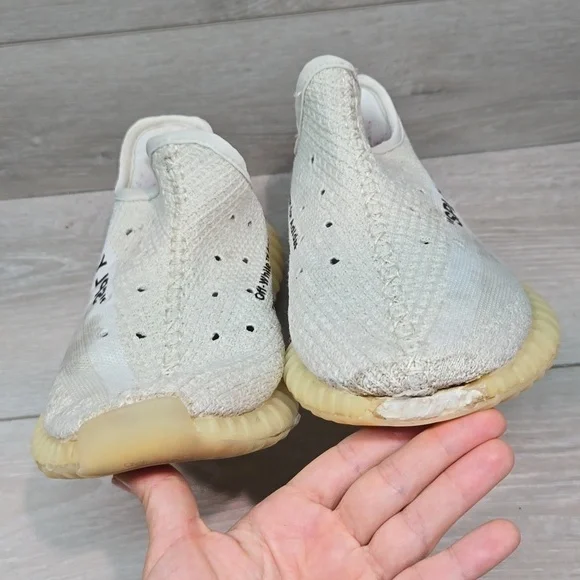 Off White x Yeezy Adidas Custom Boost 350 v2 Athletic Sneakers shoes sz 7